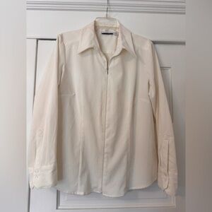 Croft & Barrow Zip Up Shirt Normcore Workwear Size L